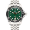 Evolution Watches dive watch with green dial, stainless steel case, and automatic movement