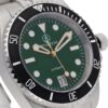 Evolution dive watch with a deep green dial, gold-tone skeleton hands, luminescent markers, and a black unidirectional bezel. Stainless steel case with a date window at 6 o’clock