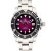 Evolution Watches dive watch with gradient purple dial, stainless steel case, and automatic movement